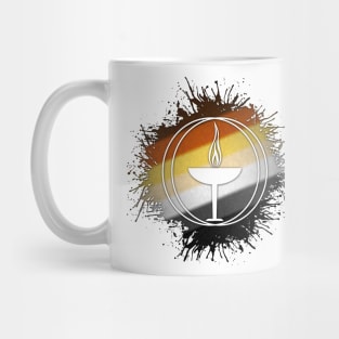 Paint Splatter Gay Bear Pride Flag Unitarian Universalism Symbol Mug